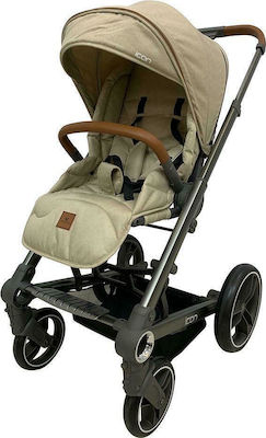 Cangaroo Icon Adjustable 2 in 1 Baby Stroller Suitable for Newborn Beige