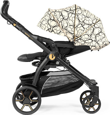 Peg Perego New Book Verstellbar Kinderwagen Geeignet für Neugeborene Graphic Gold 10.8kg