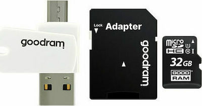 GoodRAM 4-IN-1 M1A4 microSDHC 32GB Class 10 U1 with Adapter & OTG Card Reader