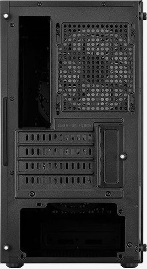 Aerocool Trinity Mini v2 Gaming Midi Tower Κουτί Υπολογιστή με Πλαϊνό Παράθυρο και RGB Φωτισμό Μαύρο