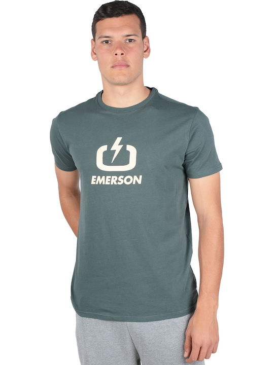 Emerson Ανδρικό T-shirt Army με Λογότυπο