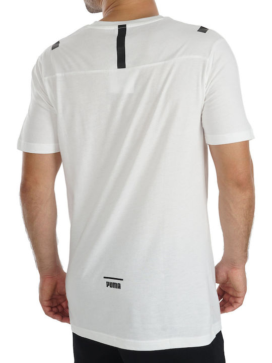 Puma Pace Αθλητικό Ανδρικό T-shirt Λευκό Μονόχρωμο