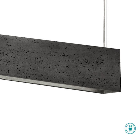 Nowodvorski Stone Travertine Gray Висящо Осветително Тяло Сив Rail с Цокъл T5