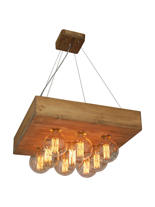 Home Lighting Benzai Висящо Осветително Тяло Кафяв с Цокъл E27 55x55x110см.