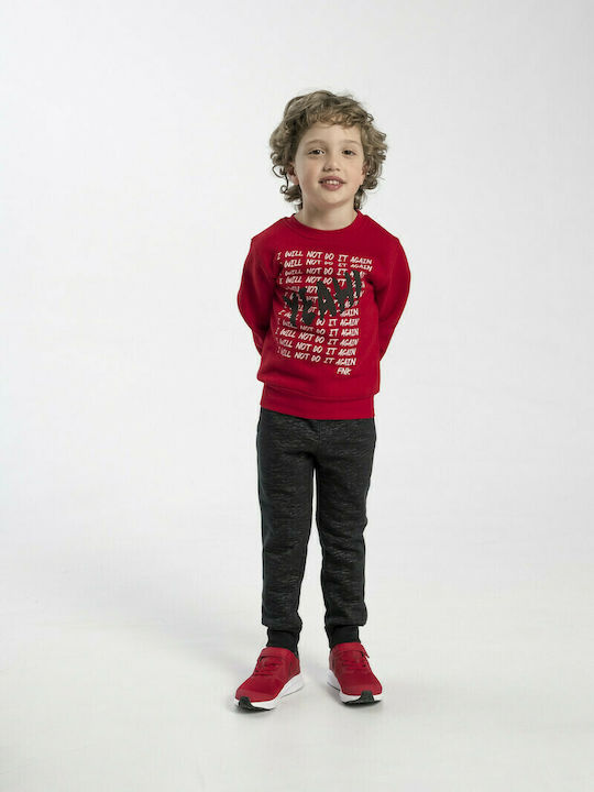 Funky Kids Sweatpants Set Red 2pcs