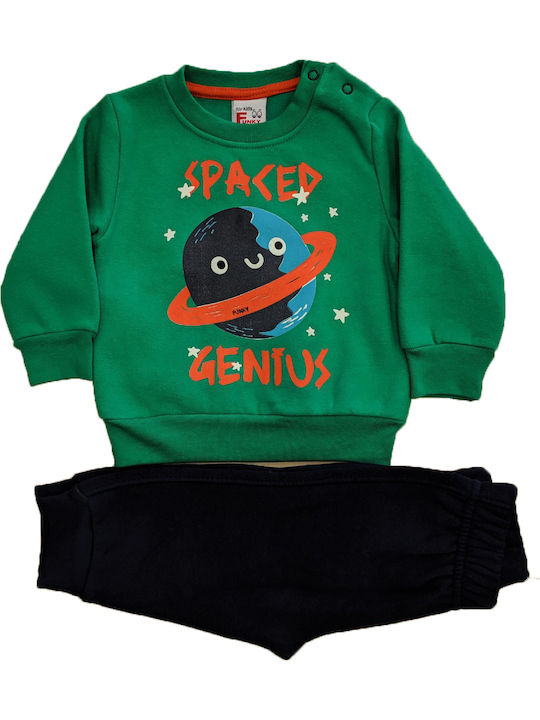 Funky Kids Sweatpants Set Green 2pcs