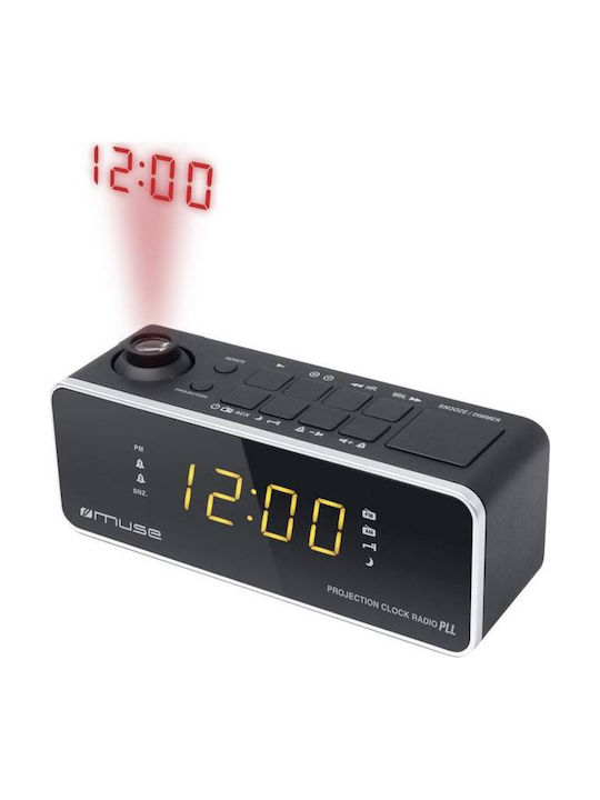 Muse Tabletop Digital Clock with Alarm & Radio M-188P