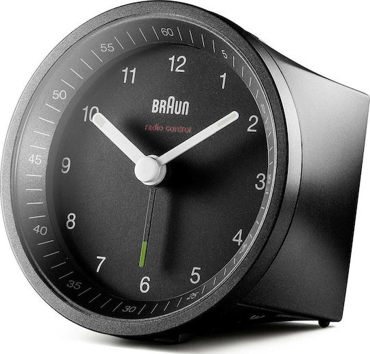 Braun BC 07 B-DCF Geräuschloses Tischuhr mit Zeigern Schwarz 67009