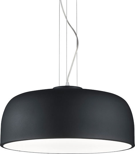 Trio Lighting Baron Pendant Light Black Bell with Socket E27 52x150cm