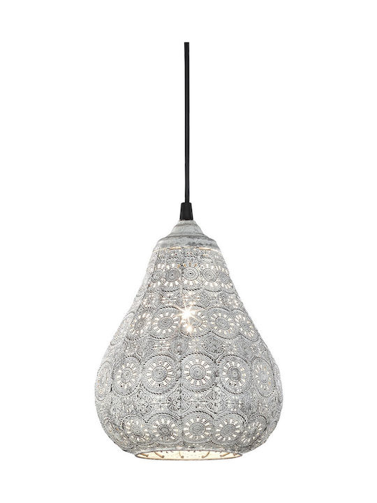 Trio Lighting Jasmin Adjustable Pendant Light Gray with Socket E14, E.14