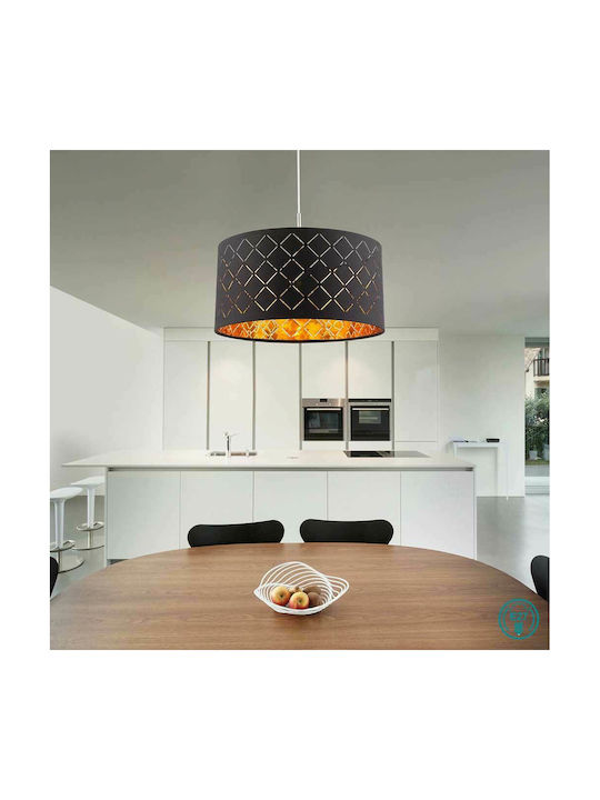 Globo Lighting Pendant Light Black with Socket E27 40x40cm