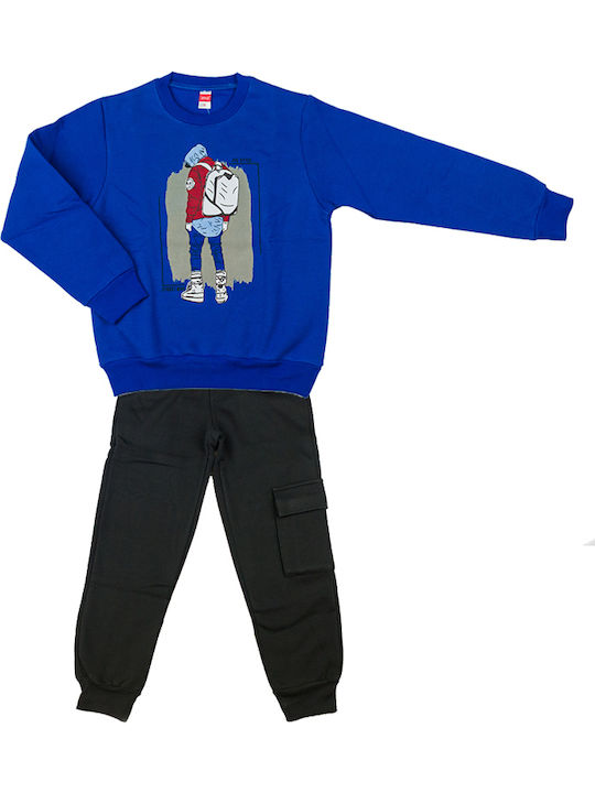 Joyce Kids Sweatpants Set Blue 2pcs