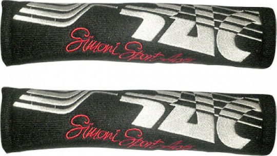 Simoni Racing Autositzgurt-Pads Cut Microfibra Schwarz 2Stück