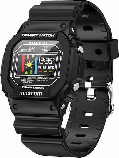 MaxCom FW22 Smartwatch με Παλμογράφο (Μαύρο)