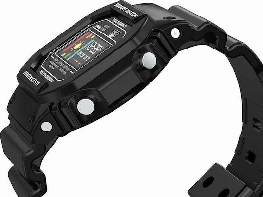 MaxCom FW22 Smartwatch με Παλμογράφο (Μαύρο)