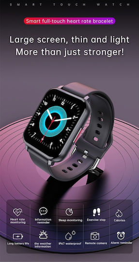 T82 Smartwatch με Παλμογράφο (Ροζ)