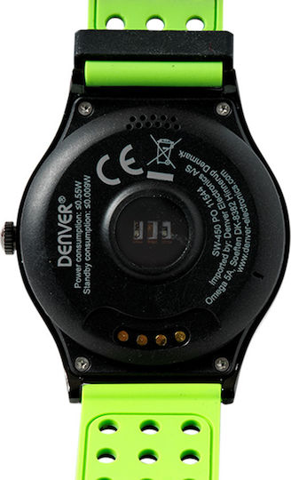 Denver SW-450 Smartwatch με Παλμογράφο (Μαύρο)