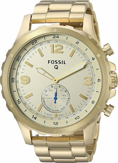 Fossil Nate Hybrid Edelstahl 50mm Smartwatch (Gold)