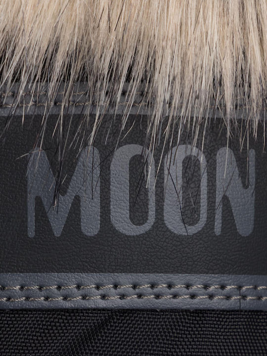 Snow Boots with Laces & Fur Monaco Low Black