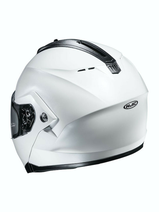 HJC C91 Helmet Opening Pearl White Motorcycle Helmet Flip-Up 1500gr