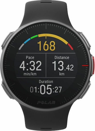 Vantage V Edelstahl 46mm Wasserdicht Smartwatch (Schwarz)