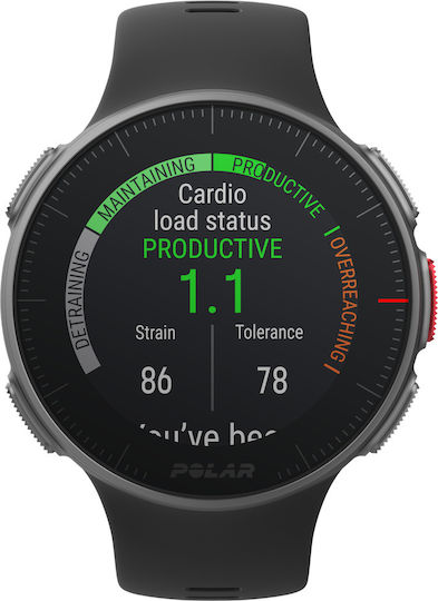 Vantage V Edelstahl 46mm Wasserdicht Smartwatch (Schwarz)