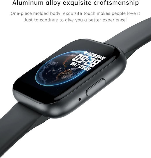 T99 Smartwatch με Παλμογράφο (Μαύρο)