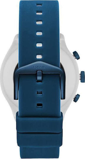Fossil Sport Oțel inoxidabil 43mm Smartwatch (Blue Rubber)