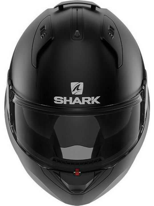 Shark Evo ES Blank Black Matt Κράνος Μηχανής Flip-Up ECE 22.05 1715gr με Sunvisor