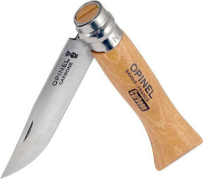 Opinel Νo.5 Carbon Pocket Knife Brown with Blade made of Carbon Steel