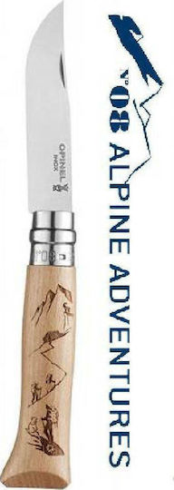 Opinel No.8 Inox Bergsteigen Taschenmesser Braun