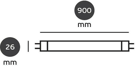VK Lighting LED крушка 14W Тип Флуоресцентни 90εκ. за фасунга G13 и форма T8 Неутрално бяло 1200лм