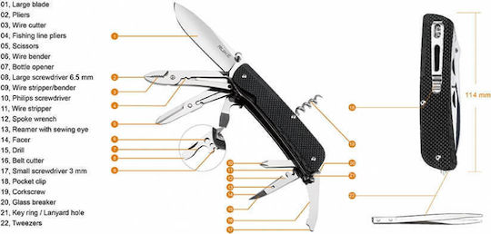 Ruike LD41-B Multitool Schwarz