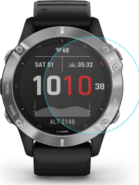 9H AntiCrash AntiShock Gehärtetes Glas für das Garmin Fenix 6X/6X Pro 1Stück 26094