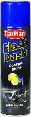 Car Plan Spray Shine / Cleaning for Interior Plastics - Dashboard with Scent Lemon Flash Dash - Satin Finish Fresh Citrus 500ml FSC506