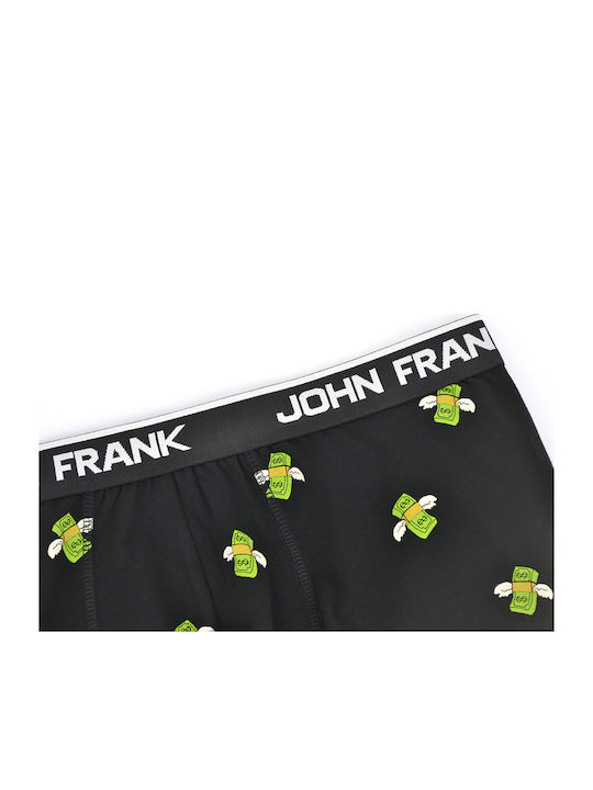 Money Flies Herren Boxershorts Schwarz mit Mustern 1Packung