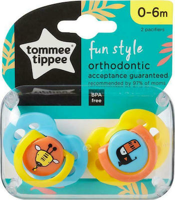 Tommee Tippee Orthodontic Pacifiers Silicone Giraffe for 0-6 months 2pcs