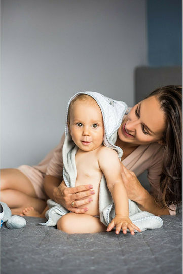 Babyono Бебешка Ръкавица За Баня Сива