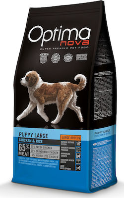 Optimanova Puppy Large 2kg Dry Food With Few Grains for Puppies of Large Breeds with Chicken and Rice