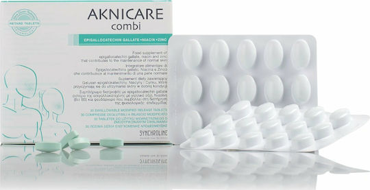 Synchroline Aknicare Combi Supplement for Healthy Hair Skin & Nails 30 Capsules