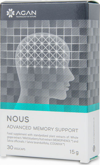 Agan Nous Advanced Memory Support Добавка за Памет и Концентрация 30 растителни капсули