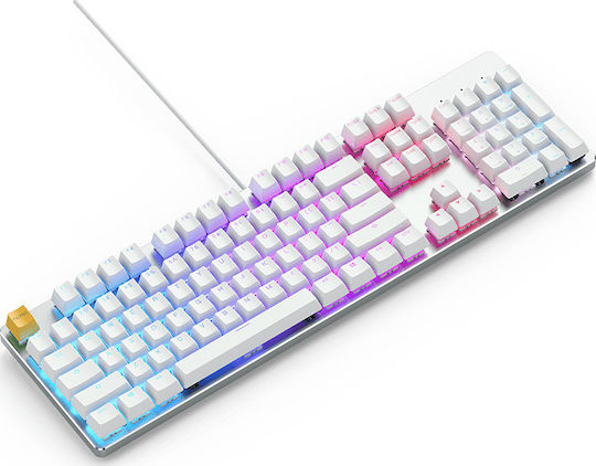 Glorious PC Gaming Race The GMMK Gaming Μηχανικό Πληκτρολόγιο με Gateron Brown διακόπτες και RGB φωτισμό (Αγγλικό US) White Ice