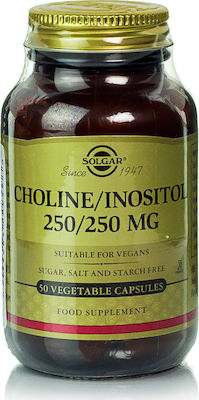 Solgar Choline/Inositol 250mg 50 capsule veget 033984008496