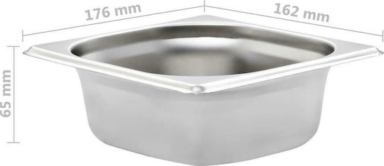vidaXL Σκεύος Gastronorm Ανοξείδωτο GN1/6 με Βάθος 65mm (12τμχ)