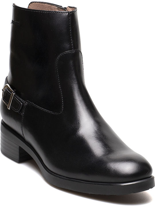Leather Women's Ankle Boots Black