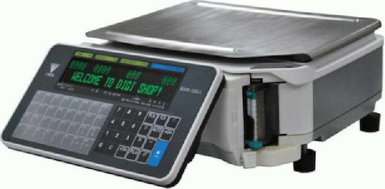Digi Systems SM-12LL B Electronic Retail Scale with Label Printing Capability with Weighing Capacity of 30kg and Division 10gr