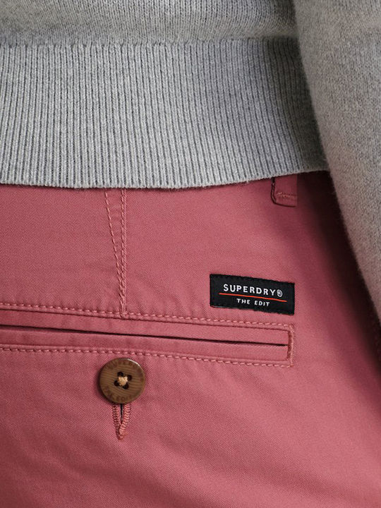 Trousers Chino Elastic in Slim Fit Pink