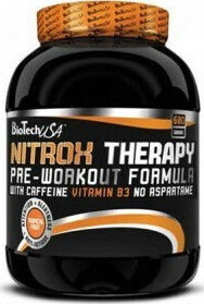 Biotech USA Nitrox Therapy Pre-workout Drink Powder with Amino Energy Blend 680gr Peach