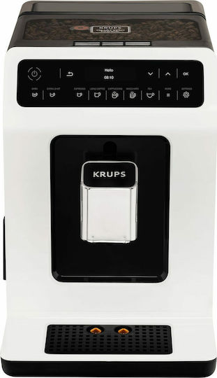 Krups Espressoare Automat Putere 1450W Presiune 15bar cu Râșniță Albă EA8901