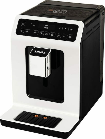 Krups Espressoare Automat Putere 1450W Presiune 15bar cu Râșniță Albă EA8901
